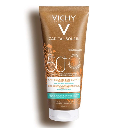 VICHY Capital Soleil SPF50+ lapte cu protectie solară ECO, 200ml