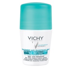 VICHY Deodorant roll-on, Tratament Antiperspirant anti-urme albe sau galbene , eficacitate 48h, 50ml