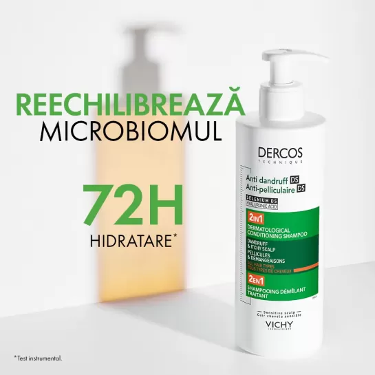 Vichy Dercos, sampon si balsam antimătreată 2 in 1, 390ml