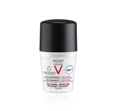 VICHY Homme Deodorant roll-on antiperspirant pentru barbati, eficacitate 48h anti-urme, 50 ml