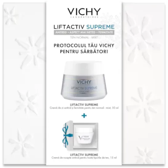 Pache Promotional Vichy Liftactiv supreme crema antirid ten normal-mixt 50ml + crema de noapte 15ml
