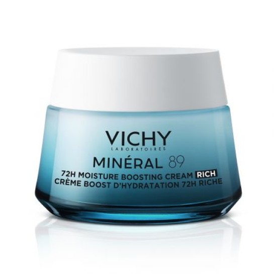 VICHY Mineral 89 rich, Crema intens hidratanta 72h pentru ten uscat, 50ml