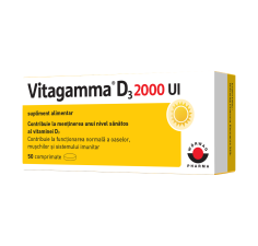 Vitagamma D3 2000ui, 50 comprimate