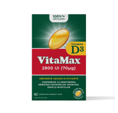 Vitamax Vitamina D3, 12 capsule, Perrigo