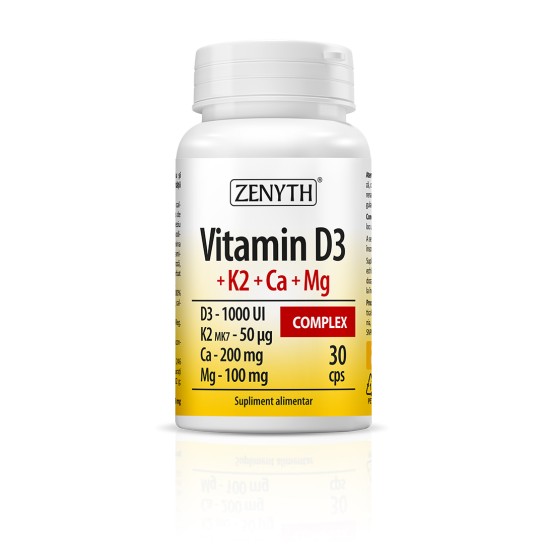 Vitamin D3 + K2 + Ca + Mg Complex, 30 capsule