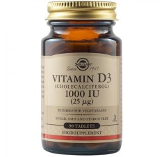 Vitamin D3 1000 UI 25 mcg, 90 tablete, Solgar