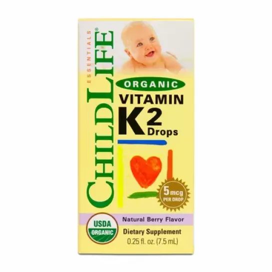 Vitamin K2 pentru copii 15 mcg Childlife Essentials, 7,5 ml, Secom 