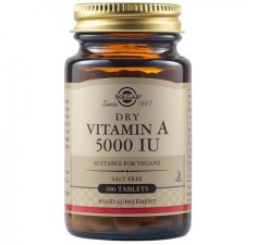 Vitamina A uscata 5000 UI, 100 tablete, Solgar