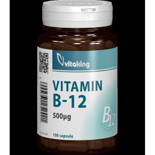 Vitamina B12, 500 mcg, 100 capsule, Vitaking