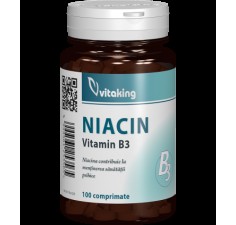 Vitamina B3 (niacina), 100 mg,  100 comprimate, Vitaking
