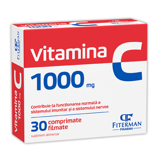 Vitamina C 1000 mg, 30 comprimate filmate, Fiterman