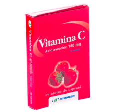 Vitamina C 180mg capsuni 20cpr Amniocen