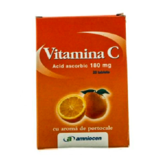 Vitamina C 180mg portocale 20cpr Amniocen