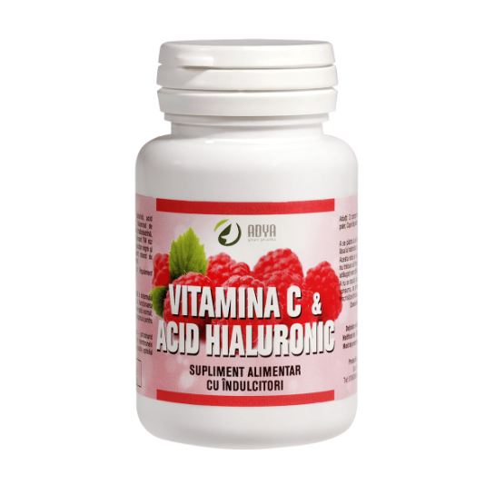 Vitamina C & Acid Hialuronic, 30 comprimate masticabile