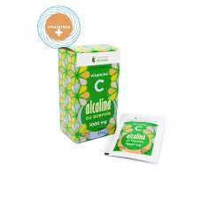 Vitamina C alcalina cu acerola 1000mg, 10 plicuri, Remedia