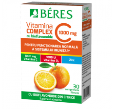 Vitamina C Complex cu bioflavonoide, 30 comprimate filmate, Beres
