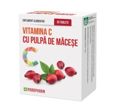 Vitamina C cu Pulpa de Macese, 30 tablete, Parapharm