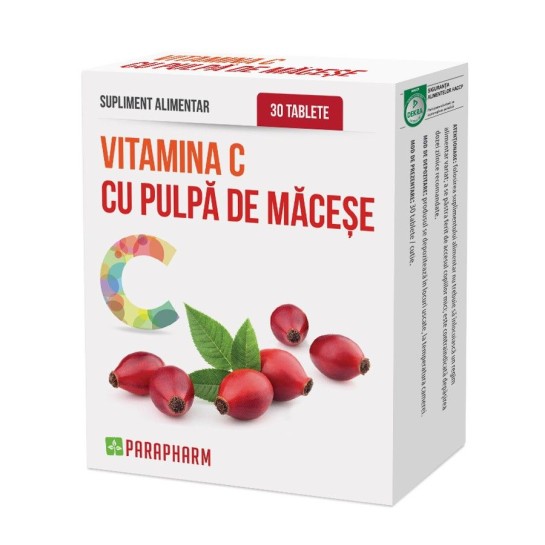 Vitamina C cu Pulpa de Macese 30 tablete