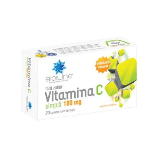 Vitamina C simplă 180mg, 20 comprimate, Helcor