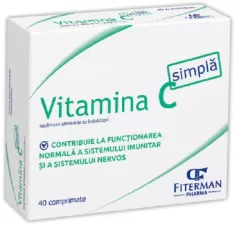 Vitamina C simpla 180mg, 40 comprimate de supt, Fiterman