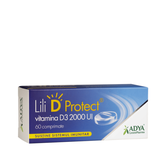 Vitamina D3 2000 UI Protect, 60 comprimate