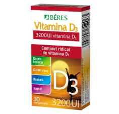 Vitamina D3 3200 UI, 30 comprimate, Beres