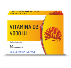 Vitamina D3 4000UI 60 comprimate, Laropharm