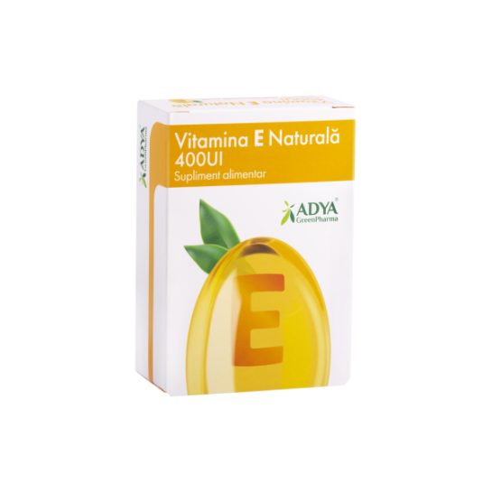 Vitamina E Naturală 400UI, 30 capsule gelatinoase moi