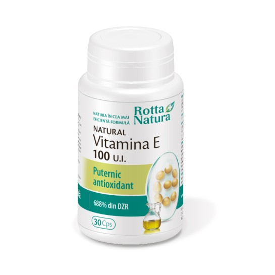 Vitamina E naturală 100ui, 30 capsule, Rotta Natura