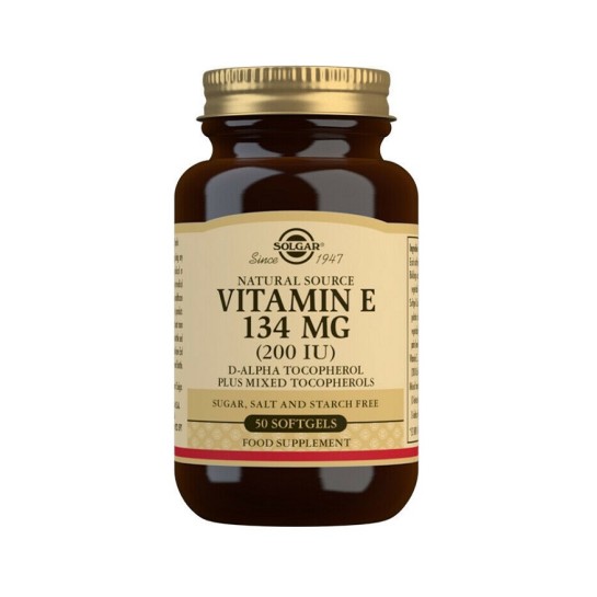 Vitamina E naturală 134 mg, 50 capsule, Solgar