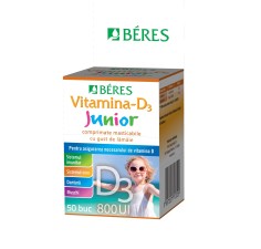 Vitamina-D3 Junior 800 UI, 50 comprimate masticabile, Beres