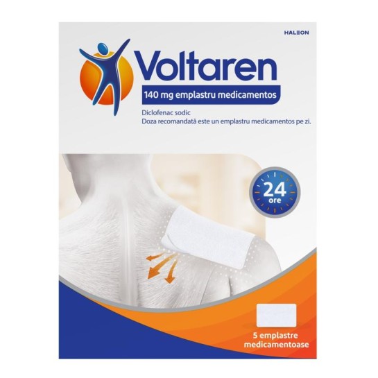 Voltaren, 140mg emplastru medicamentos, 5 bucati, Haleon