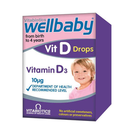 Wellbaby Vitamina D3 picături, 30 ml, Vitabiotics