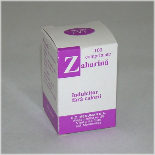 Zaharină, 100 comprimate, Meduman