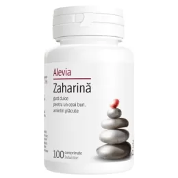 Zaharină, 100 comprimate, Alevia