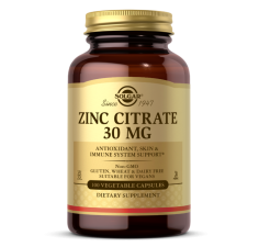 Zinc Citrat 30mg, 100 capsule vegetale, Solgar