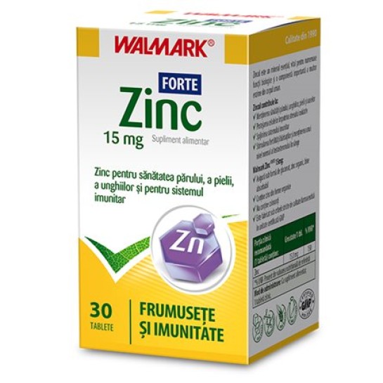 Zinc Forte 15 mg, 30 tablete, Walmark
