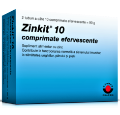 Zinkit 10mg,  20 comprimate efervescente