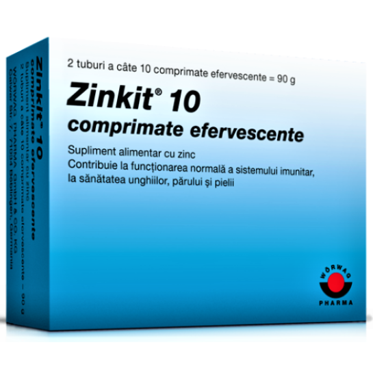 Zinkit 10mg,  20 comprimate efervescente