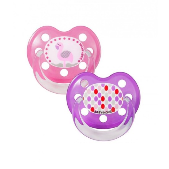 Suzete silicon ortodontice decor talia 3, 18+ luni, diferite culori, Babynova