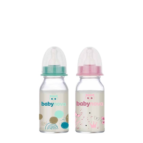 Biberon sticla decor 120ml, BabyNova