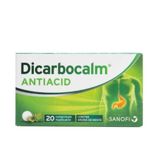 Dicarbocalm antiacid, 20 comprimate masticabile, Opella