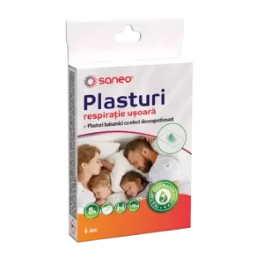 Plasturi respiratie usoara Saneo, 6 bucati, Pharma line