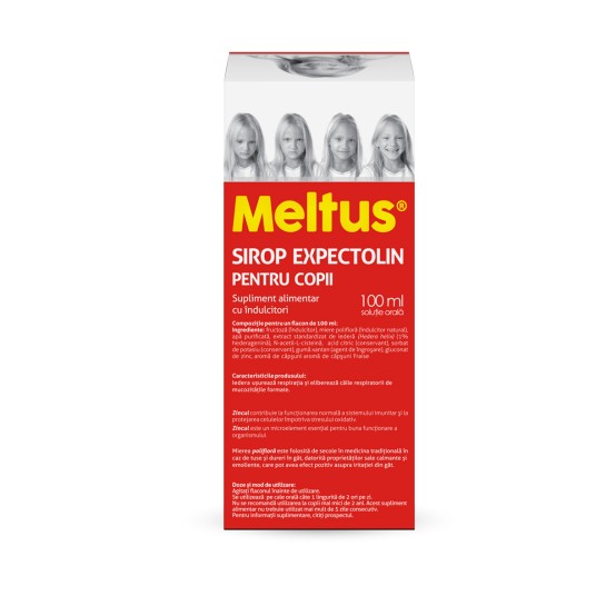 Meltus sirop expectolin copii cu miere, iedera, zinc si acetilcisteina, 100ml, Labormed