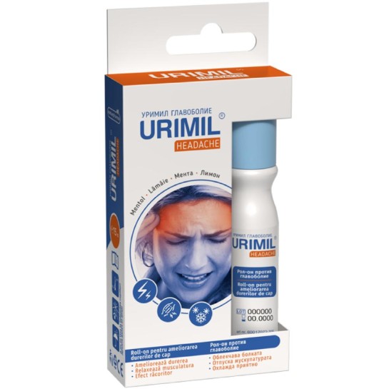 Urimil Headache Roll-On, dureri de cap, 15ml, Naturpharma