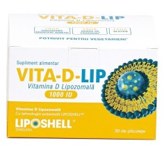 Vitamina D Lipozomala Liposhell, 1000UI, 30 plicuri, Naturali Prod
