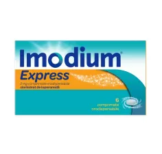 Imodium express, 2 mg, 6 comprimate orodispersabile, Johnson & Johnson