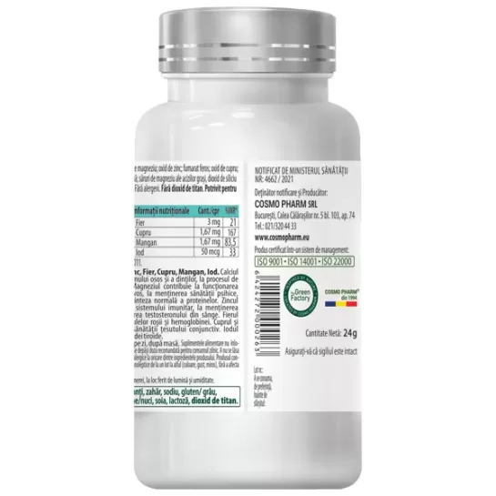 Multiminerale, 30 tablete, Cosmopharm