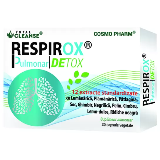 Respirox pulmonar detox, 750,mg, 30 capsule, Cosmopharm