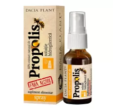 Spray cu extract natural de propolis fara alcool, 20ml, Dacia Plant 